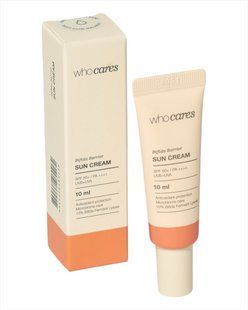 Мініатюра сонцезахисного крему WhoCares Bifida Barrier Sun Cream SPF 50+ / PA++++ 10ml 2579343197 фото