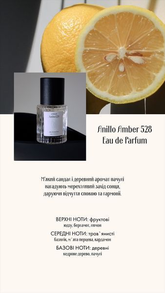 ANILLO Парфумована вода Amber 528 Eau De Parfum 10 мл 2482907423 фото