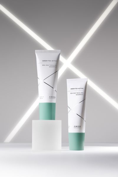 Шампунь-скраб для шкіри голови AMOS Professional Green Tea Active Sea Salt Scaling Shampoo 150 ml 2913199587 фото