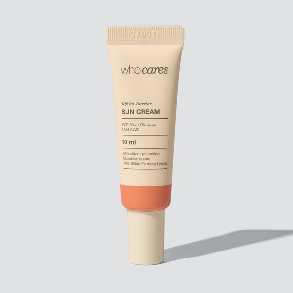 Мініатюра сонцезахисного крему WhoCares Bifida Barrier Sun Cream SPF 50+ / PA++++ 10ml 2579343197 фото