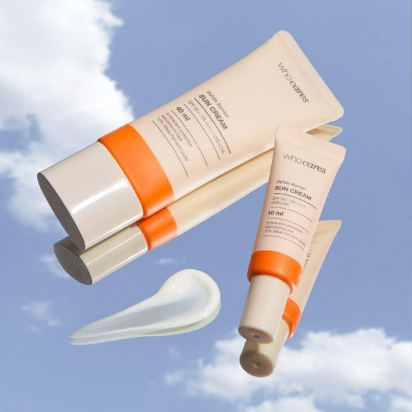 Мініатюра сонцезахисного крему WhoCares Bifida Barrier Sun Cream SPF 50+ / PA++++ 10ml 2579343197 фото