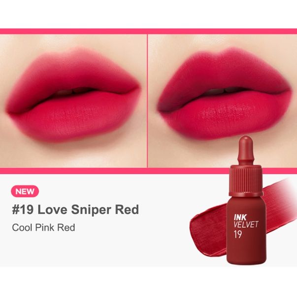 Peripera Ink Velvet #19 Love Sniper Red, 4 g - Матовый тинт для губ 1733908613 фото