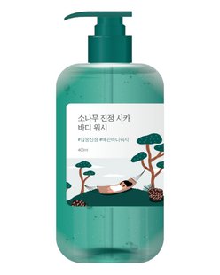 Успокаивающий гель для душа с экстрактом игл сосны ROUND LAB Pine Calming Cica Body Wash 400 ml 3318 фото