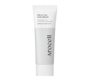 Сонцезахисна крем-сироватка Arocell Mela TXA Sun Serum 40 мл з транексамовою кислотою та глутатіоном 3091971393 фото