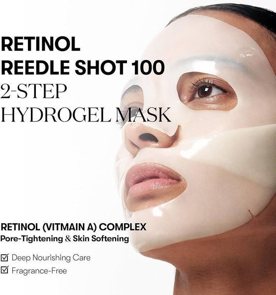 Гідрогелева маска з мікроголками та ретинолом VT Cosmetics Reti-A Reedle Shot 100 2 Step Hydrogel Mask 1,5 мл + 33 мл 2564219086 фото