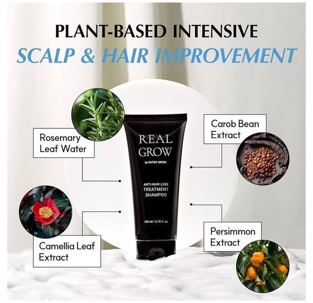 Шампунь від випадіння волосся RATED GREEN Real Grow Anti Hair Loss Treatment Shampoo 200 мл 2437835651 фото