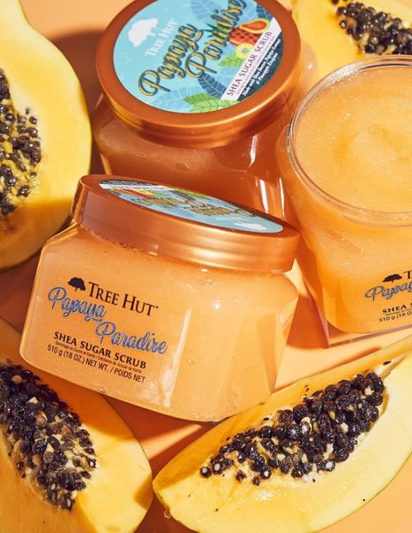 TREE HUT Papaya Paradise Sugar Scrub, 510 g - Органічний цукровий скраб для тіла "Райська Папайа" TH09 фото