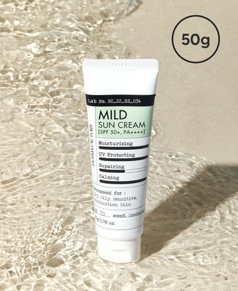 Успокаивающий солнцезащитный крем Derma Factory Mild Sun Cream SPF 50+ PA++++ 50 g 2188772286 фото