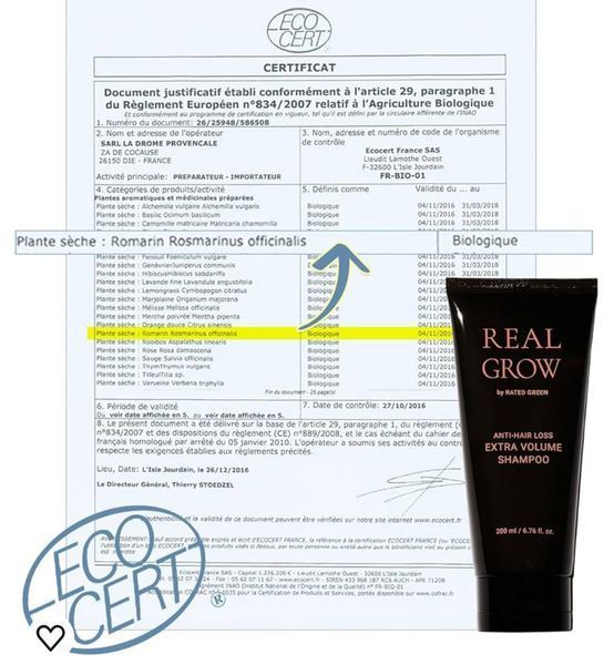 Шампунь для об'єму волосся та профілактики випадіння RATED GREEN Real Grow Anti Hair Loss Extra Volume Shampoo 200 мл 2437873824 фото