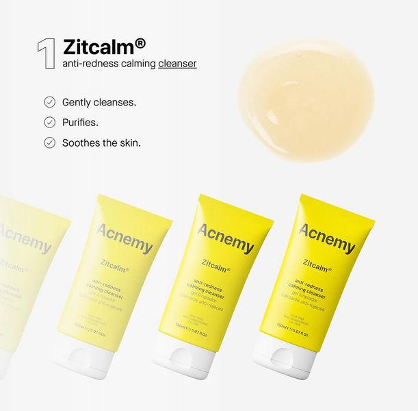 Acnemy Zitcalm Anti-redness Calming Cleanser  Успокаивающий очищающий гель против покраснения, 150 мл 001270 фото