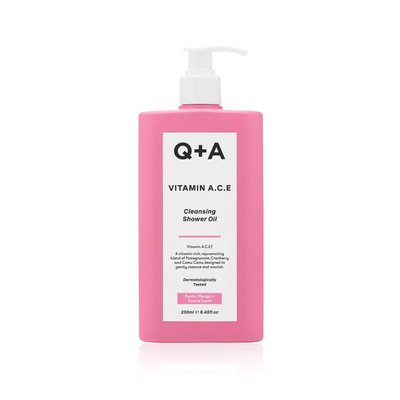 Q+A Vitamin A.C.E Cleansing Shower Oil - Вітамінізована олія для душу, 250 мл 000244 фото
