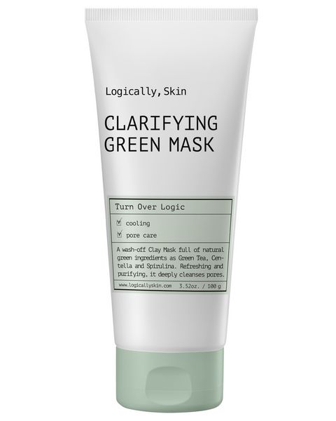 Очищающая маска с глиной и спирулиной Logically, Skin Clarifying Green Mask 100 г 8809645450308 фото