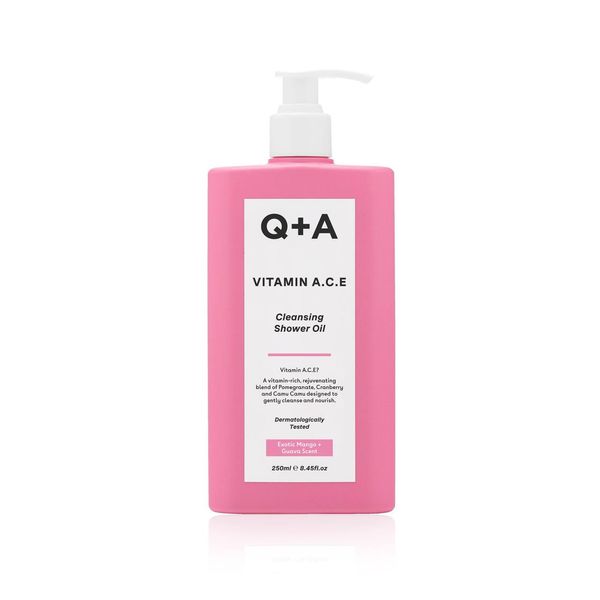 Q+A Vitamin A.C.E Cleansing Shower Oil - Витаминизированное масло для душа, 250 мл 000244 фото