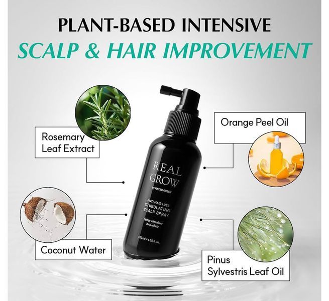 Спрей від випадіння волосся RATED GREEN Real Grow Anti-Hair Loss Stimulation Scalp Spray 120 мл 2437912876 фото