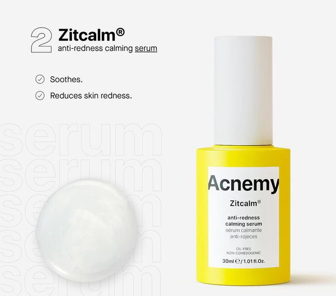 Acnemy Zitcalm Anti-redness Calming Serum Заспокійлива сироватка проти почервонінь 30 мл 001280 фото