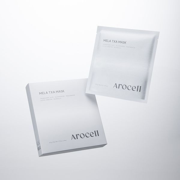 Гідрогелева маска Arocell Mela TXA Mask 4 шт. &times; 43 г з транексамовою кислотою, глутатіоном та арбутином 2854630277 фото