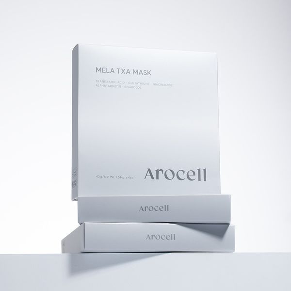 Гідрогелева маска Arocell Mela TXA Mask 4 шт. &times; 43 г з транексамовою кислотою, глутатіоном та арбутином 2854630277 фото