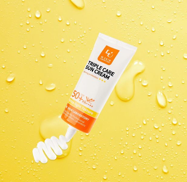 Сонцезахисний крем з ультралегкою текстурою W.Skin Laboratory Triple Care Sun Cream SPF50+ PA++++, 60 ml 001560 фото