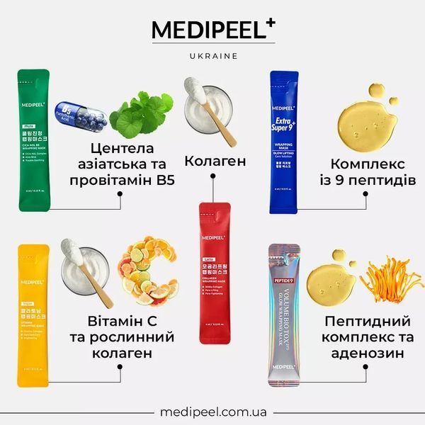 Набір масок-плівок MEDIPEEL In My Pocket Wrapping Mask 10 шт. 2668295602 фото