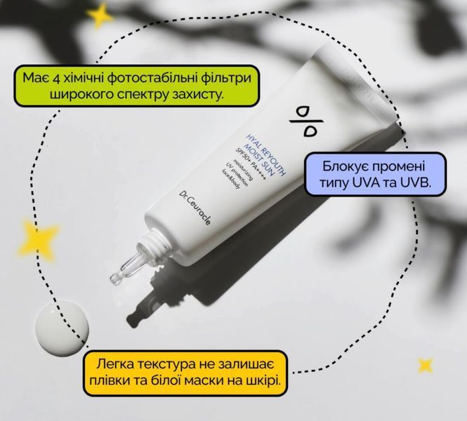 Набір зволожуючих сонцезахисних кремів Dr.Ceuracle Hyal Reyouth Moist Sun Duo Set 2в1 SPF 50+/PA++++  2484490665 фото