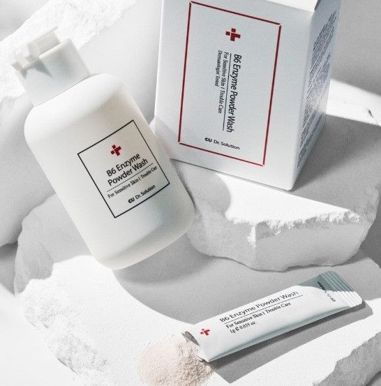 Ензимна пудра CUSKIN Dr.Solution B6 Enzyme Powder Wash 55 г з піридоксином та каламіном 2758756674 фото