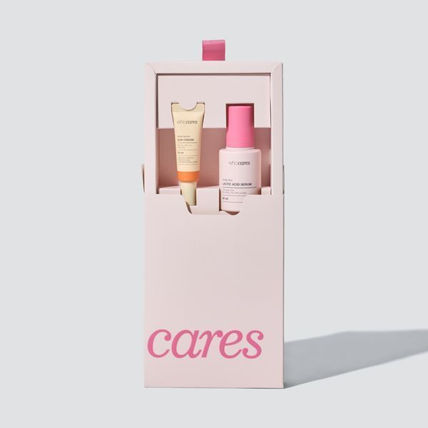 Набір засобів для обличчя Who Cares Gentle Peel Lactic Acid Serum x Bifida Barrier Sun Cream 2579351577 фото