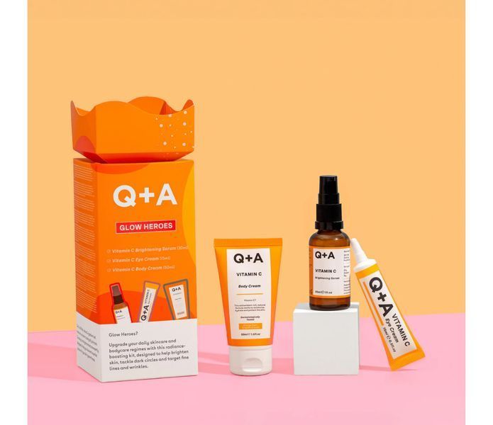 Подарунковий набір для сяяння шкіри Q+A Glow Heroes Gift Set 2471346594 фото