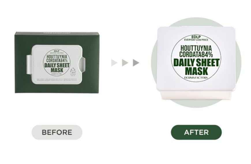 Набір зволожуючих тканинних масок Derma Factory Houttuynia Cordata 84% Daily Sheet Mask 30 шт. 2221041455 фото