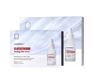 Відбілююча тонізуюча маска MEDIPEEL Glutathione Toning Tox Mask 25 мл 2668302206 фото