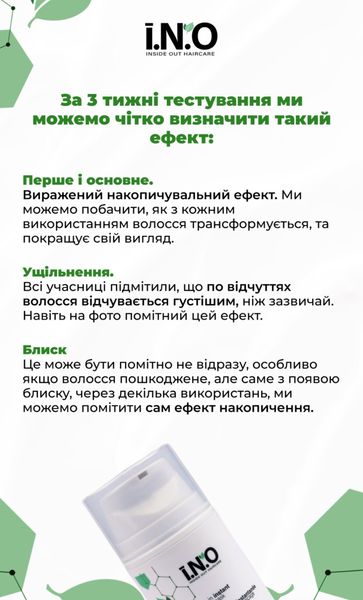 INO відновлююча незмивна маска для волосся Leave-In-Repair Mask 50 ml 001610 фото