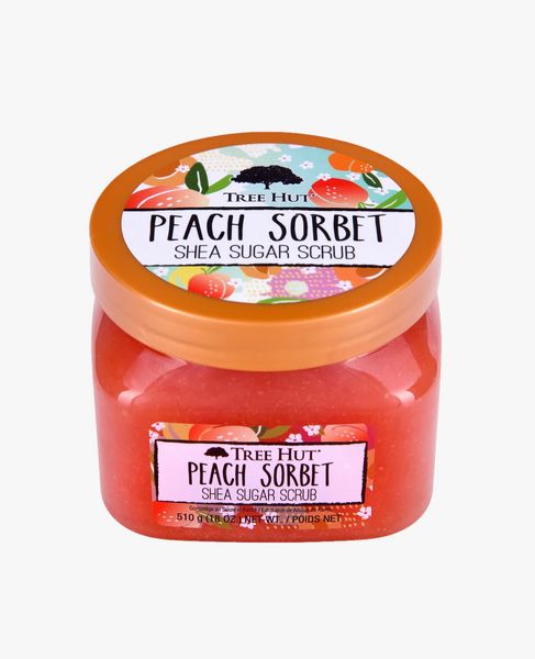 Tree Hut Сахарный скраб для тела с ароматом персика Peach Sorbet Shea Sugar Scrub, 510 г 000422 фото