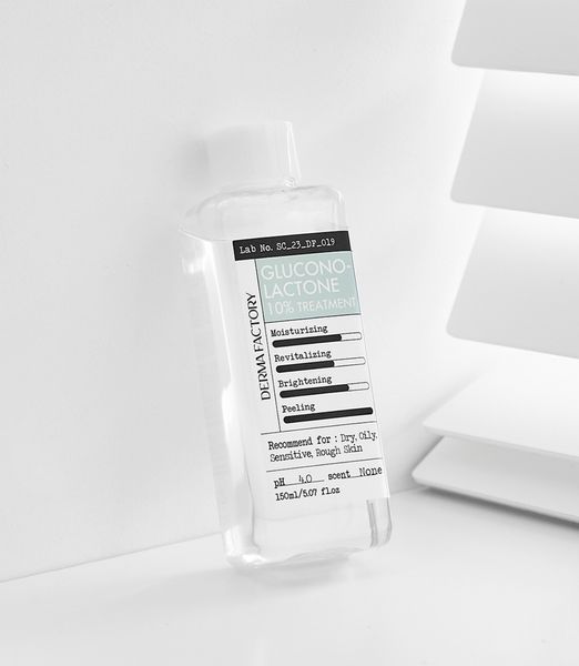 Derma Factory Делікатний пілінг-тонер для обличчя з PHA кислотою, 150 мл Gluconolactone 10% Treatment 2142232205 фото