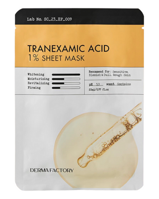 Derma Factory Освітлююча тканинна маска з транексамовою кислотою - Tranexamic Acid 1% Sheet Mask 000425 фото