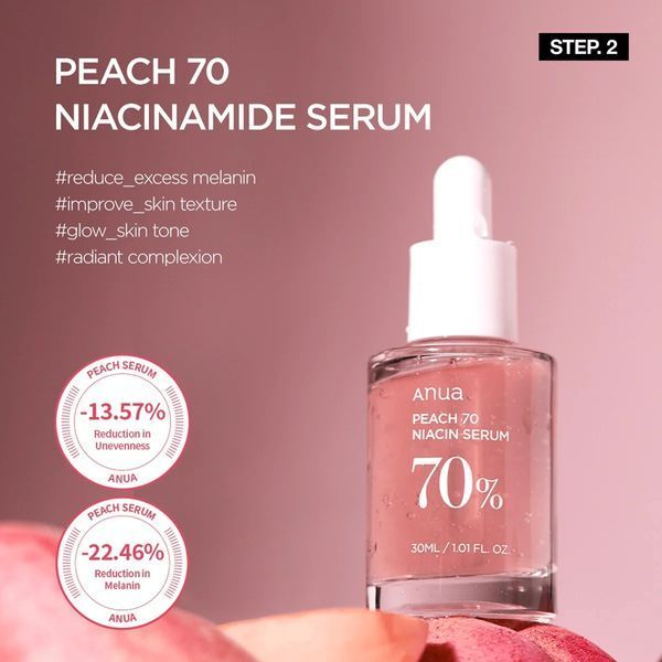 Освітлююча сироватка з екстрактом персика ANUA Peach 70% Niacinamide Serum 30 мл 2590924129 фото