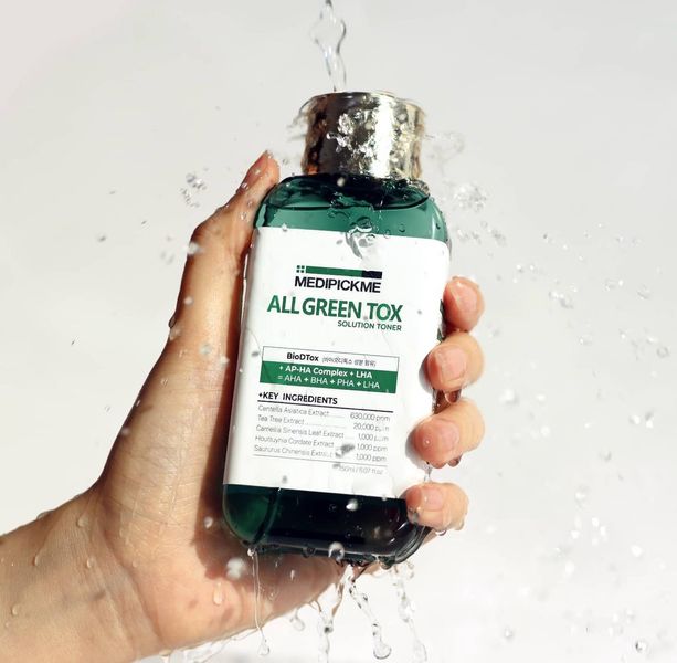 MEDIPICKME Успокаивающий тонер All Green Tox Solution Toner 150 ml 000907 фото