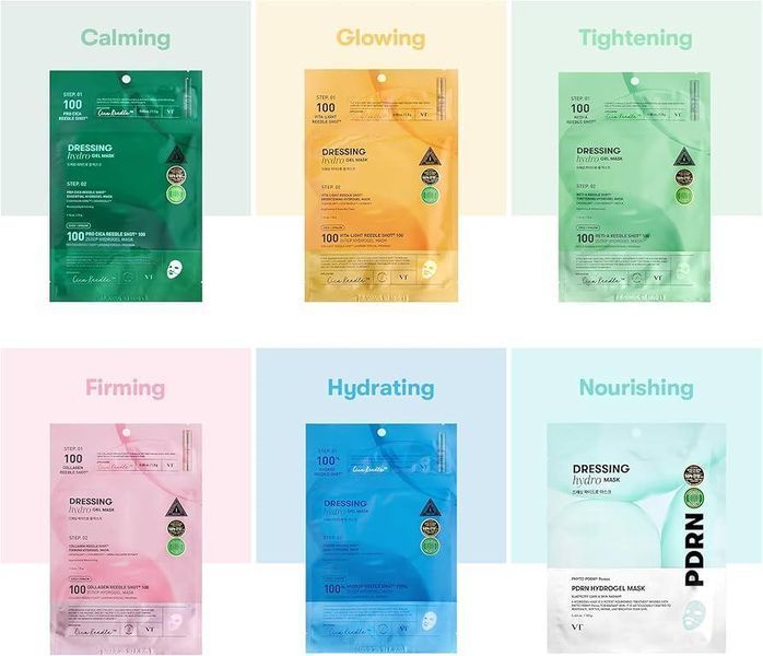 Успокаивающая гидрогелевая маска для лица VT Cosmetics Pro Cica Reedle Shot 100 2Step Hydrogel Mask 1,5g + 33g 2565130138 фото