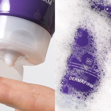 Дeликатная восстанавливающая пенка с экзосомами DermAfirm Hydra Repair Cleanser R4 Perilla Purple 120 ml 3229101033 фото