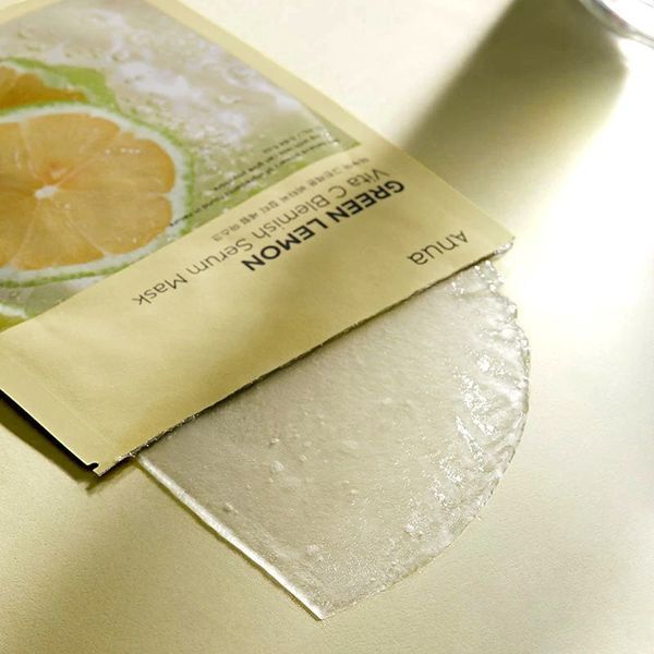 Освітлююча тканинна маска для обличчя ANUA Green Lemon Vita C Blemish Serum Mask 2590984223 фото
