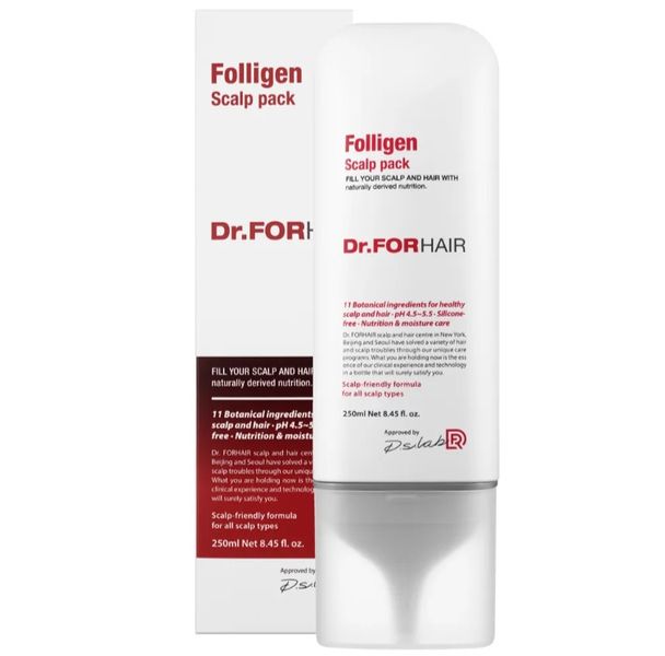 Dr.FORHAIR Folligen Scalp Pack - Оздоравливающая маска для кожи головы, 250мл 1734429431 фото