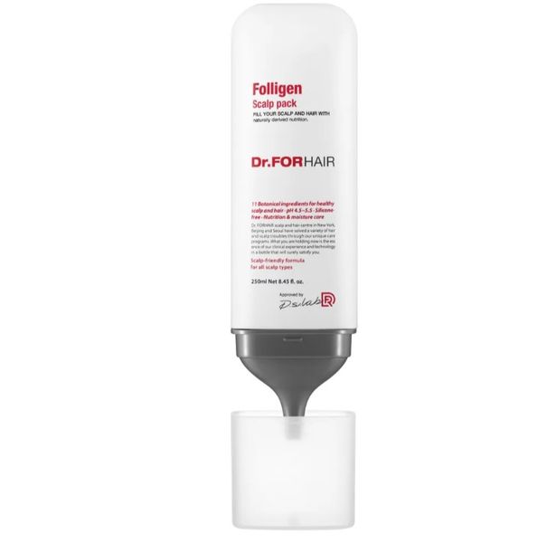 Dr.FORHAIR Folligen Scalp Pack - Оздоравливающая маска для кожи головы, 250мл 1734429431 фото