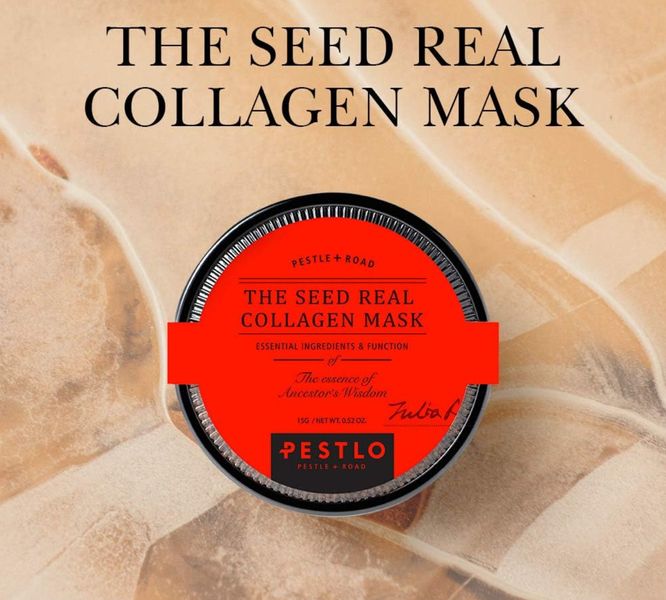 Инновационная коллагеновая маска для лица PESTLO The Seed Real Collagen Mask 8*15 g 001620 фото