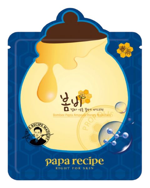 Зволожувальна тканинна маска Papa Recipe Bombee Pepta Ampoule Honey Mask 25 g з пептидами та екстрактом меду 3236 фото