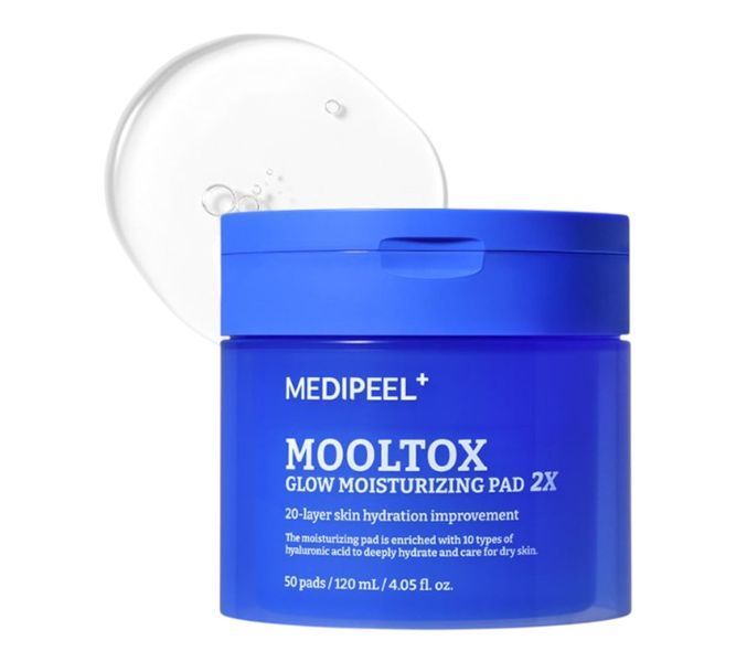 Зволожуючі педи для обличчя MEDIPEEL Mooltox Glow Moisturizing Pad 2x 50 шт. 2868318523 фото