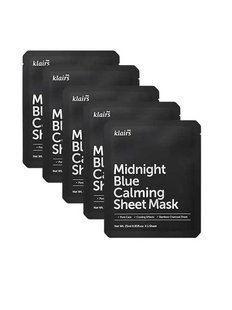 Тканевая успокаивающая маска Dear, Klairs Midnight Blue Calming Sheet Mask 5 шт*25ml 8809572892073 фото