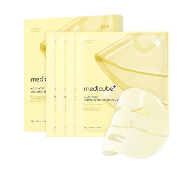Осветляющая гидрогелевая маска Medicube Kojic Acid Turmeric Brightening Gel Mask 28 г с койевой кислотой 2716523417 фото