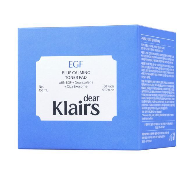 Заспокійливі тонізуючі пади DEAR, KLAIRS EGF Blue Calming Toner Pad 60 шт. 2899201495 фото