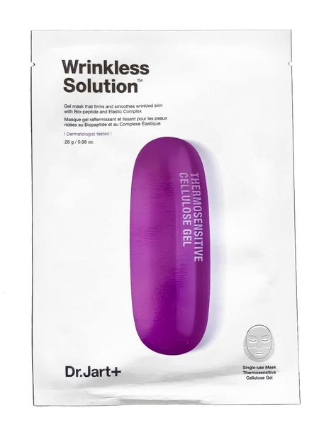 Антивікова гідрогелева маска для обличчя з біо-пептидами Dr.Jart + Dermask Wrinkless Solution 1257703055 фото