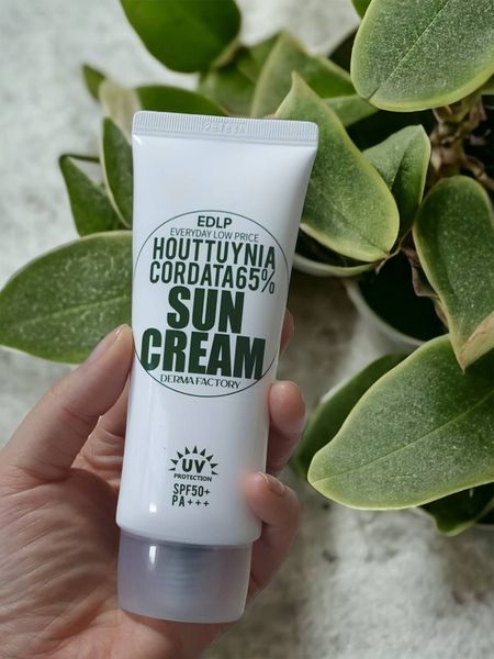 Derma Factory Houttuynia Cordata 65% Sun Cream SPF50+ PA+++ – Солнцезащитный увлажняющий крем, 50 мл 000063 фото