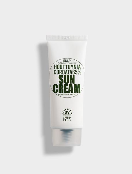 Derma Factory Houttuynia Cordata 65% Sun Cream SPF50+ PA+++ – Солнцезащитный увлажняющий крем, 50 мл 000063 фото