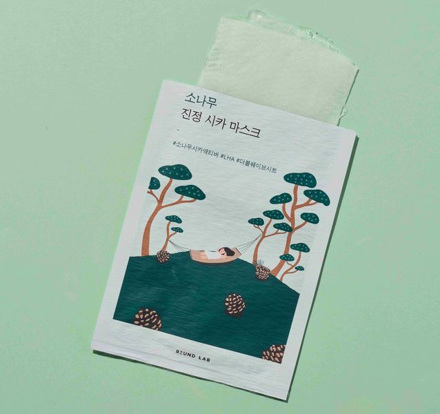 Заспокійлива тканинна маска ROUND LAB Pine Calming Cica Mask Sheet 27 ml з екстрактом голок сосни 2199003069 фото
